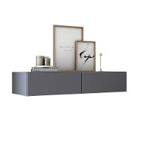 Aparador Suspenso 90cm 2 Gavetas Para Hall De Entrada Linha Alta Cinza - 3