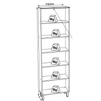 Cristaleira 2 Portas Com Vidro Reflecta Requinte Henn 71,5 Nature - 5