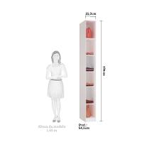 Guarda Roupa Closet Sem Porta 25,3cm 5 Prateleiras Branco - 4