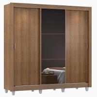 Guarda Roupa Casal Mônaco 3 Portas de Correr com Espelho Madesa - 2