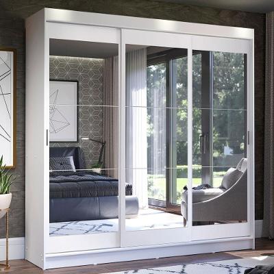 Guarda Roupa Casal Istambul 3 Portas de Correr 3 Gavetas Branco