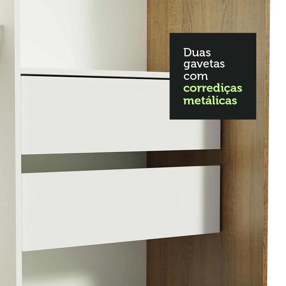 Guarda-roupa 2 Portas de Correr com Espelho 2 Gavetas Madesa - 6