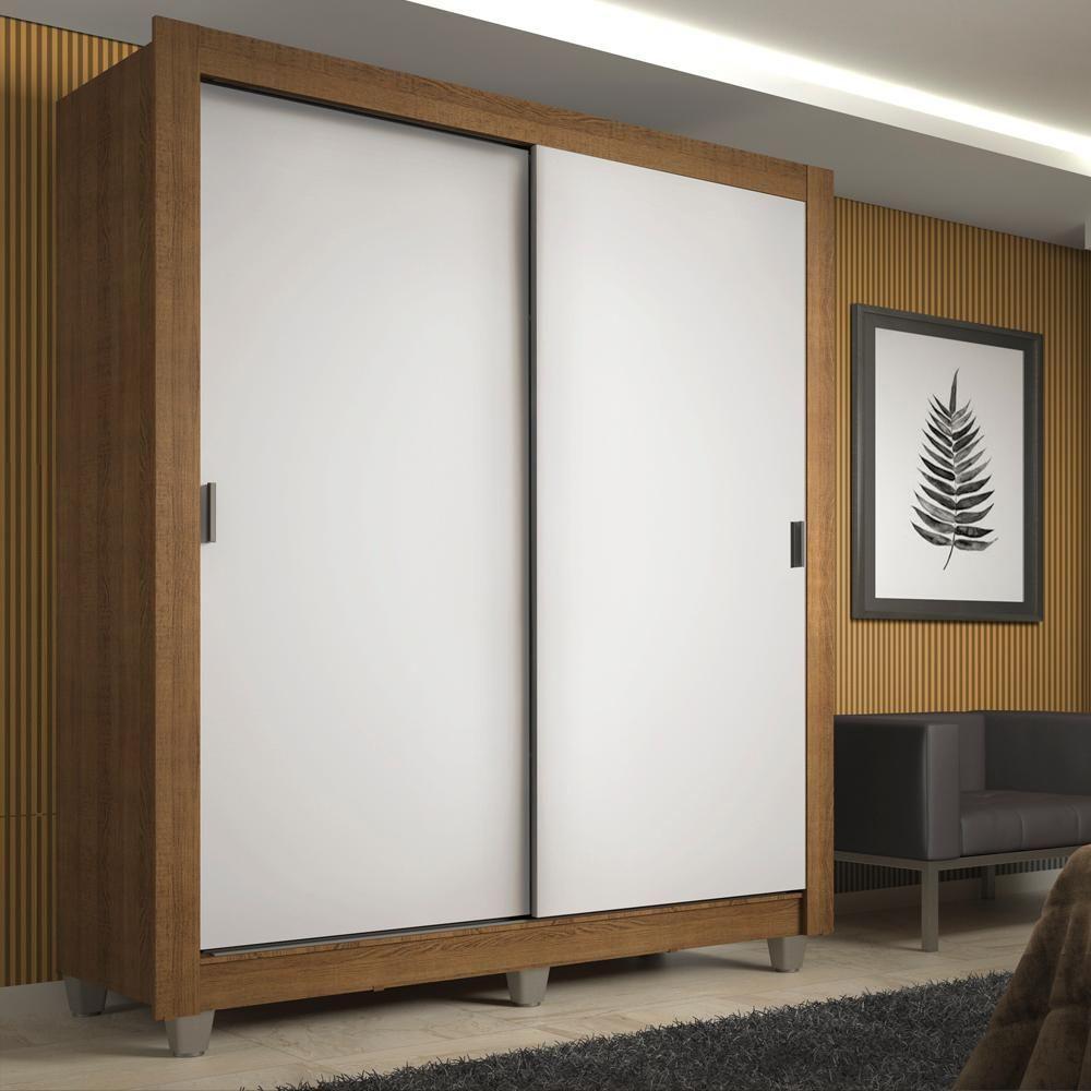 Guarda roupa Solteiro Madesa Denver 2 Portas Correr com Pés - 2