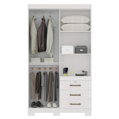 Guarda Roupa Solteiro 4 p Havana Santos Andirá Branco Branco