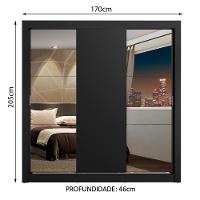 Guarda-roupa Casal Lyon Plus 3 Portas de Correr Madesa - 10