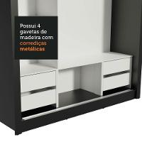 Guarda-roupa Casal Lyon Plus 3 Portas de Correr Madesa - 5