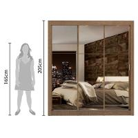 Guarda-Roupa Lyon Plus Portas Correr Espelho Rustic Madesa - 8