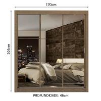 Guarda-Roupa Lyon Plus Portas Correr Espelho Rustic Madesa - 10