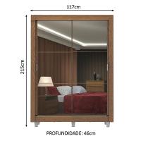 Guarda-Roupa Denver 2 Portas 2 Espelhos Rustic Madesa - 8