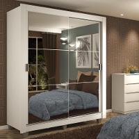 Guarda-Roupa Dallas 2 Portas Correr 2 Espelhos Branco Madesa - 1