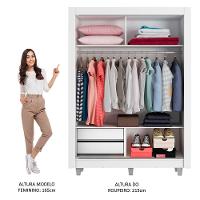 Guarda-Roupa Dallas 2 Portas Correr 2 Espelhos Branco Madesa - 7