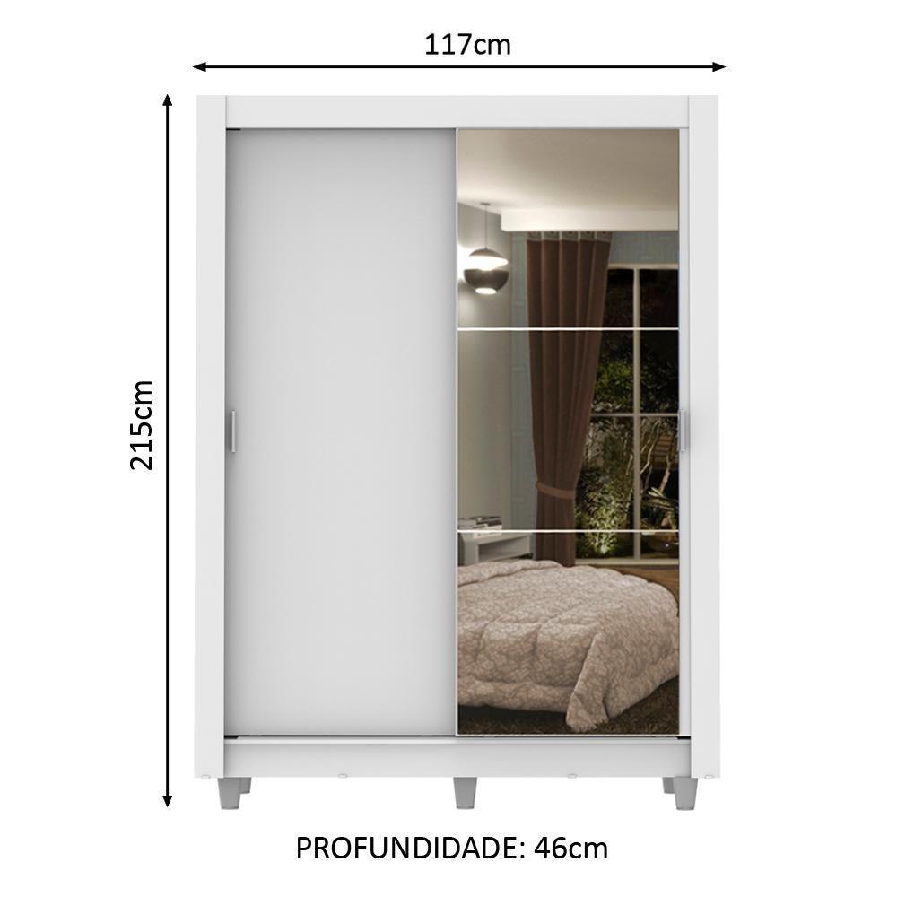 Guarda-Roupa Dallas Plus 2 Portas Correr 1 Espelho Madesa - 10