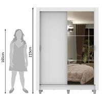 Guarda-Roupa Dallas Plus 2 Portas Correr 1 Espelho Madesa