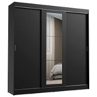 Guarda-roupa Casal Kansas 3 Portas de Correr com Espelho 3 Gavetas Madesa