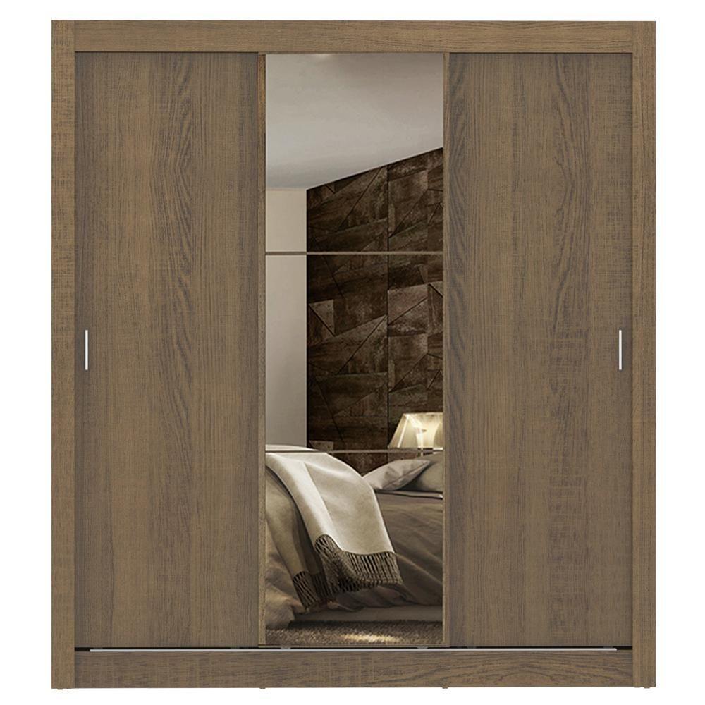 Guarda-Roupa Lyon Plus 3 Portas 1 Espelho Rustic Madesa - 3