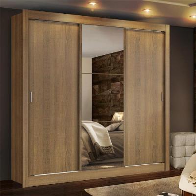 Guarda Roupa Casal Lyon Plus 3 Portas de Correr 4 Gavetas Rustic Rustic