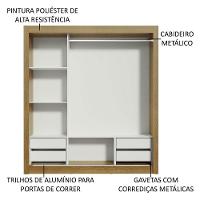 Guarda-Roupa Lyon Plus 3 Portas 1 Espelho Rustic Madesa - 11