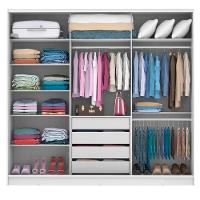 Guarda-roupa Casal Eros 3 Portas de Correr de Espelho Madesa - 3