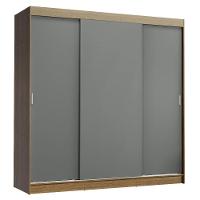 Guarda-roupa Casal Madesa Reno 3 Portas Correr Rustic Cinza - 1