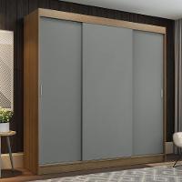 Guarda-roupa Casal Madesa Reno 3 Portas Correr Rustic Cinza - 5