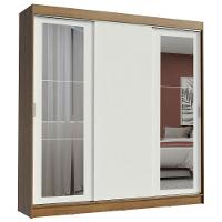 Guarda-roupa 3 Portas de Correr Espelhos 3 Gavetas Madesa - 2