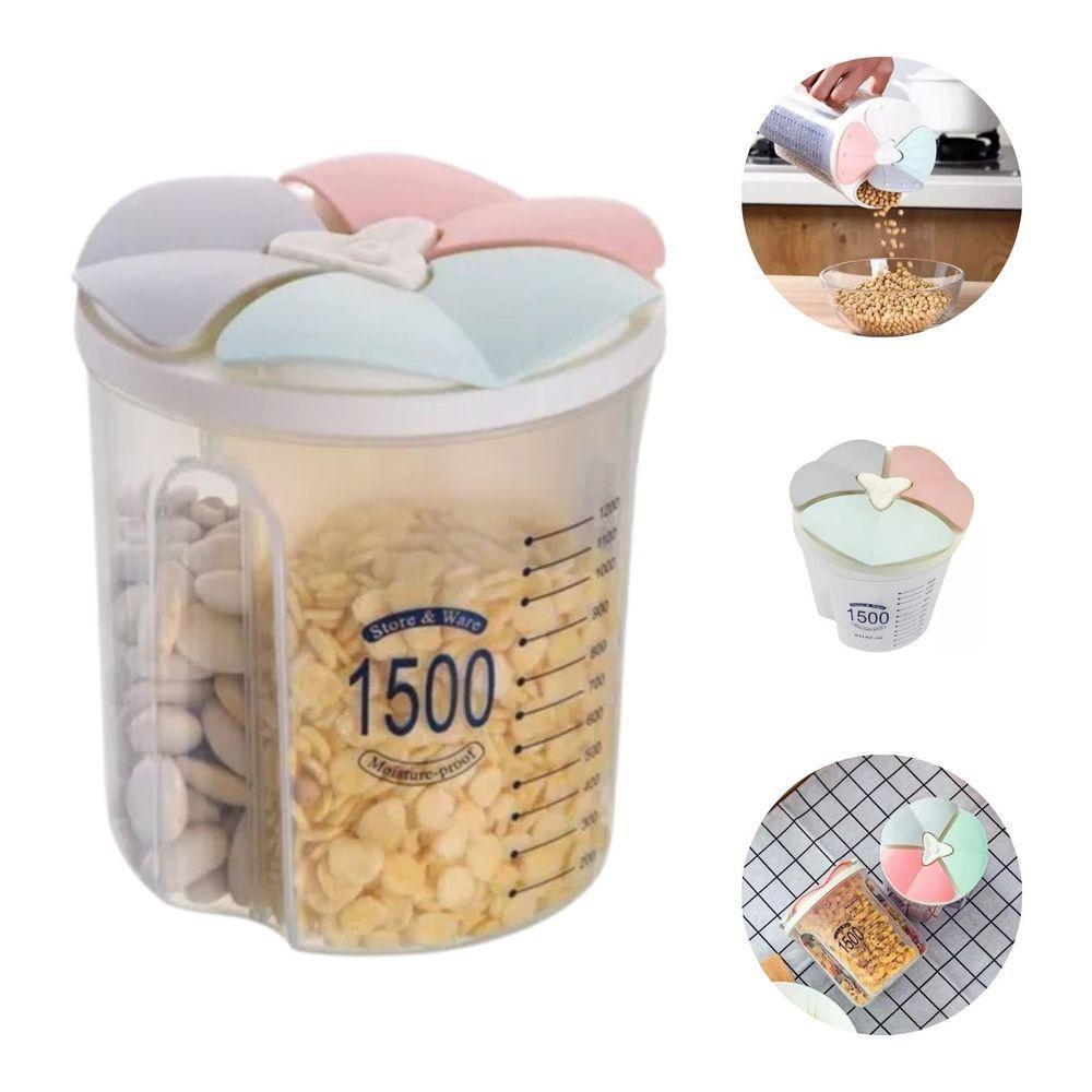 Pote Para Armazenamento De Alimentos 3 Divisórias 1,5 Litros - 2