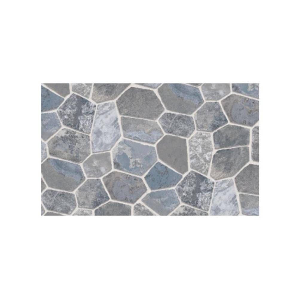 Papel De Parede Adesivado 45cm X 05 Metros Pvc Pedras Cinzas - 1