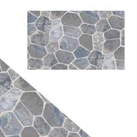 Papel De Parede Adesivado 45cm X 05 Metros Pvc Pedras Cinzas - 2