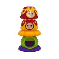 Torre Joaninha Com Bolinha Chocalho Estimulo Sensorial Bebês - 1