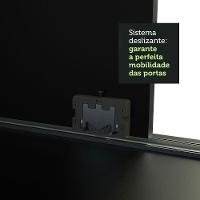 Guarda-roupa 4 Portas de Correr Espelhos 3 Gavetas Madesa - 8