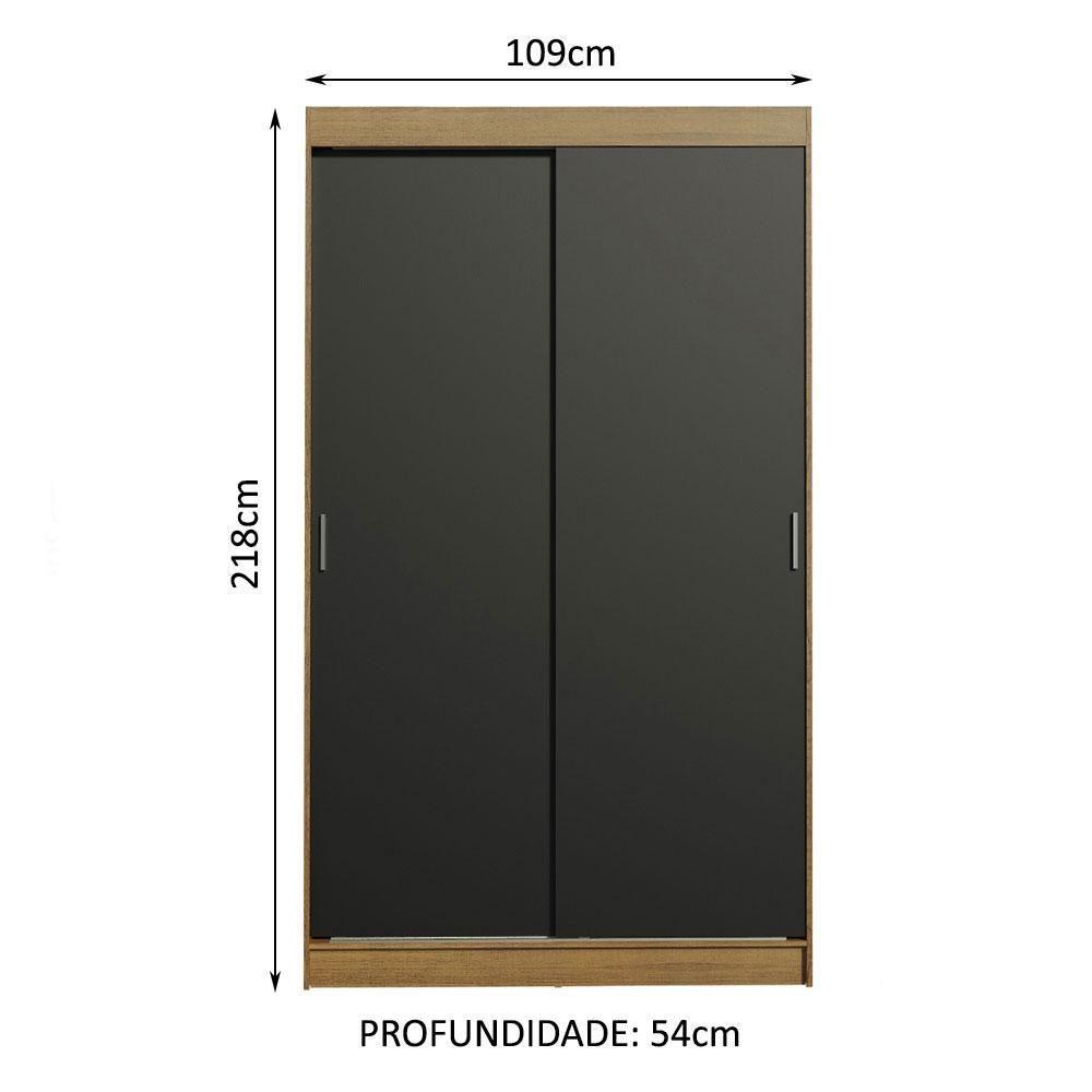 Guarda-roupa Solteiro 2 Portas de Correr 2 Gavetas Madesa - 5