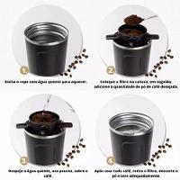 Mini Filtro Coador De Café Portátil Reutilizável Com Suporte