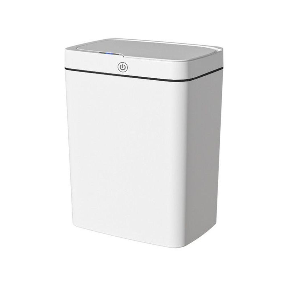 Lixeira Automática Retangular 14 Lts Usb Com Sensor Branca - 1