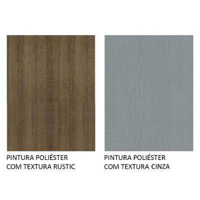 Guarda Roupa Solteiro Denver 2 Portas de Correr Rustic-Cinza