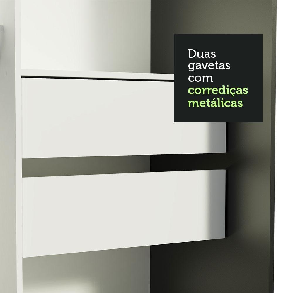 Guarda-roupa Solteiro 2 Portas de Correr 2 Gavetas Madesa - 6