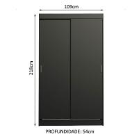 Guarda-roupa Solteiro 2 Portas de Correr 2 Gavetas Madesa - 10