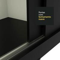 Guarda-roupa Solteiro Madesa Tokio 2 Portas De Correr Com Espelho 2 Gavetas Preto - 8