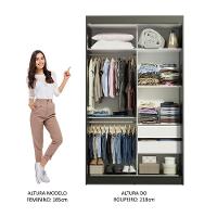 Guarda-roupa Solteiro Madesa Tokio 2 Portas De Correr Com Espelho 2 Gavetas Preto - 9