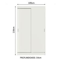 Guarda-roupa Solteiro 2 Portas de Correr 2 Gavetas Madesa - 14