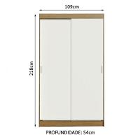 Guarda-roupa Solteiro 2 Portas de Correr 2 Gavetas Madesa