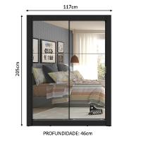 Guarda-roupa Solteiro Dallas Plus 2 Portas de Correr Madesa - 9