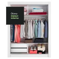 Guarda-roupa Solteiro Dallas 2 Portas Correr Espelho Madesa - 8