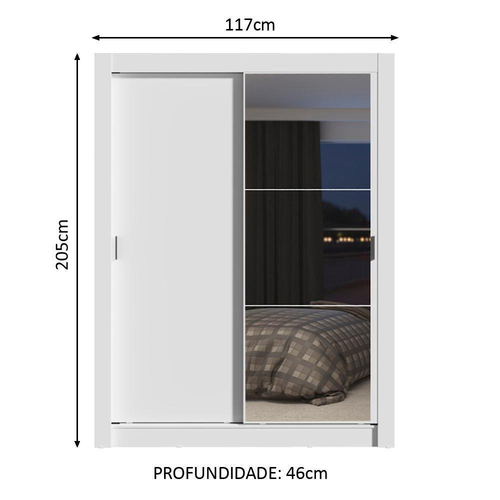 Guarda-roupa Solteiro Dallas Plus 2 Portas 4 Gavetas Madesa - 7