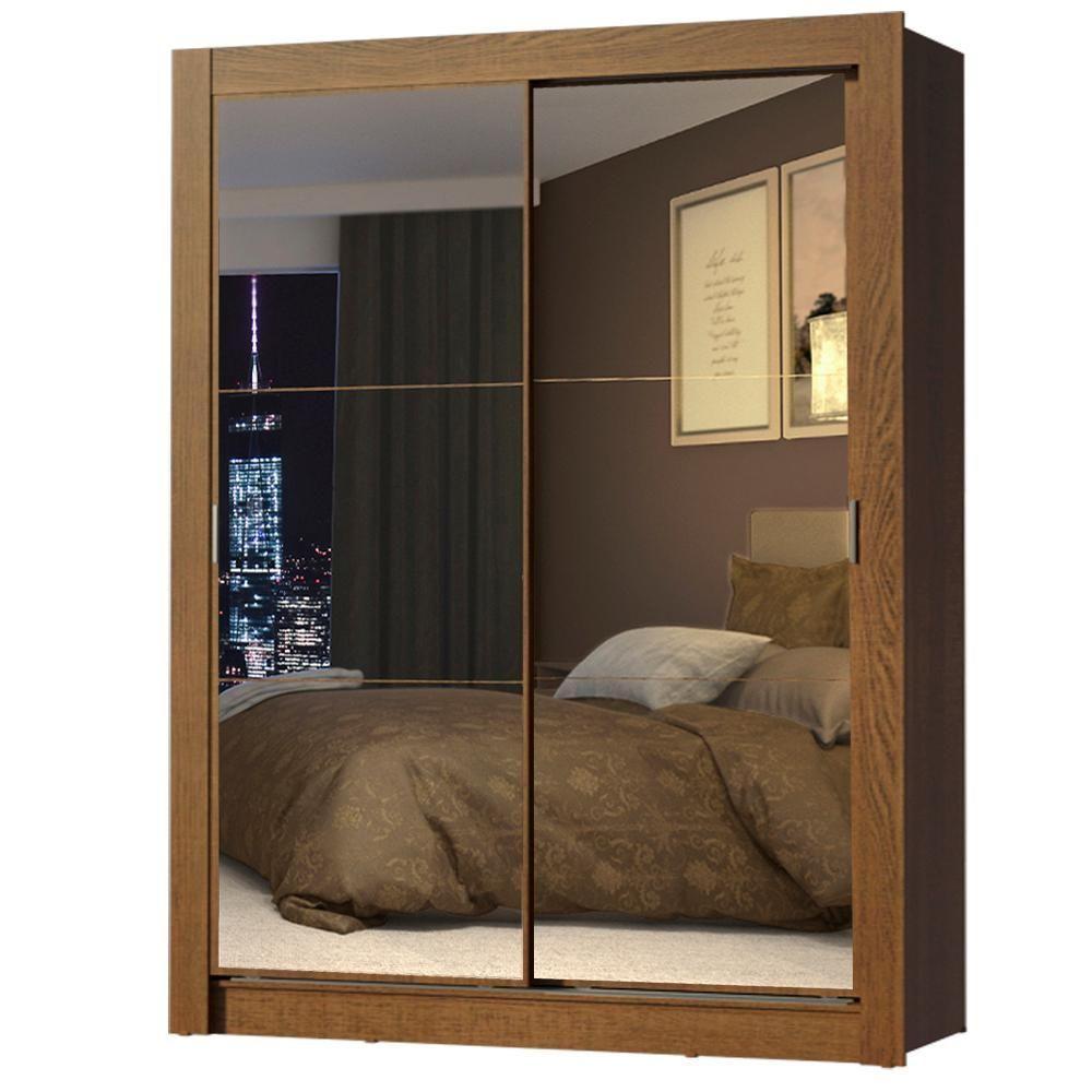 Guarda-roupa Solteiro Denver 2 Portas Correr Espelho Madesa - 10