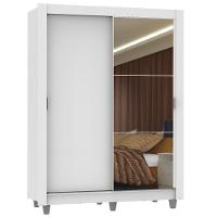 Guarda-roupa Solteiro Madesa Denver 2 Portas Correr Espelho