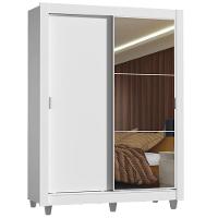 Guarda-roupa Solteiro Madesa Denver 2 Portas Correr Espelho - 2