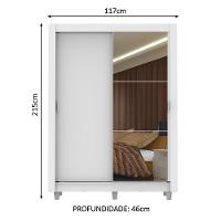 Guarda-roupa Solteiro Madesa Denver 2 Portas Correr Espelho - 10