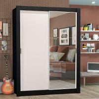 Guarda-roupa Solteiro Denver 2 Portas Correr Espelho Madesa - 1