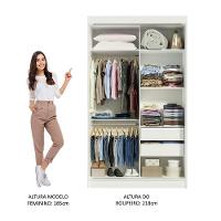 Guarda-roupa Solteiro Madesa Tokio 2 Portas De Correr Com Espelho 2 Gavetas Branco - 10