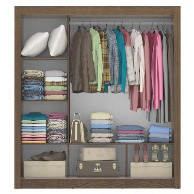 Guarda Roupa Casal Mônaco 3 Portas de Correr Rustic Madesa